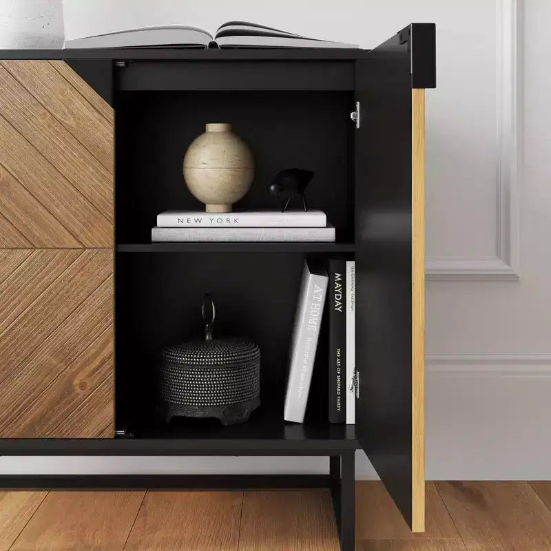 Armoire de rangement 2 portes en bois