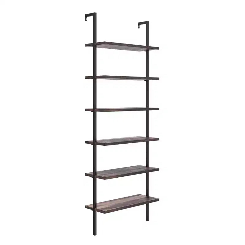 Étagère murale échelle 6 niveaux en bois