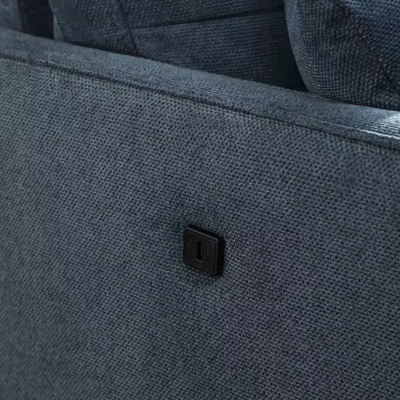 Causeuse en tissu imperméable avec port de chargement USB et 2 oreillers