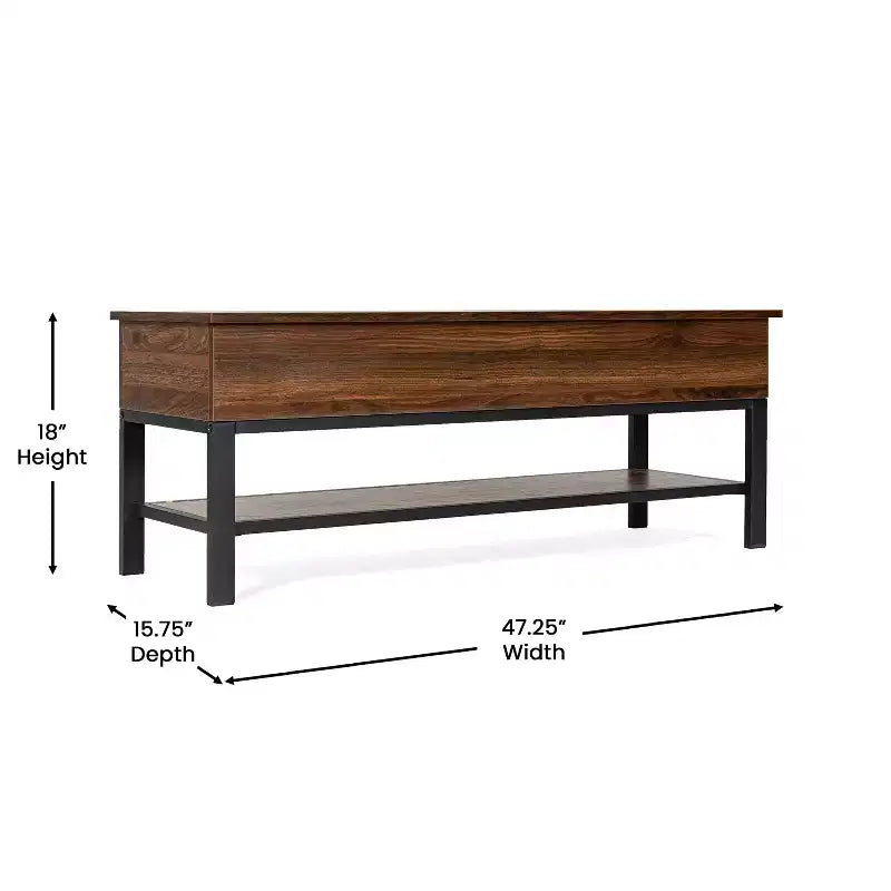 Banc d'entrée de ferme avec siège à charnière relevable