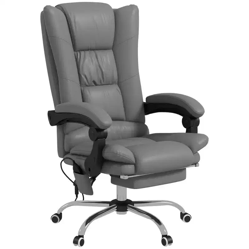Fauteuil de bureau massant par vibrations en cuir PU, chaise d'ordinateur confortable