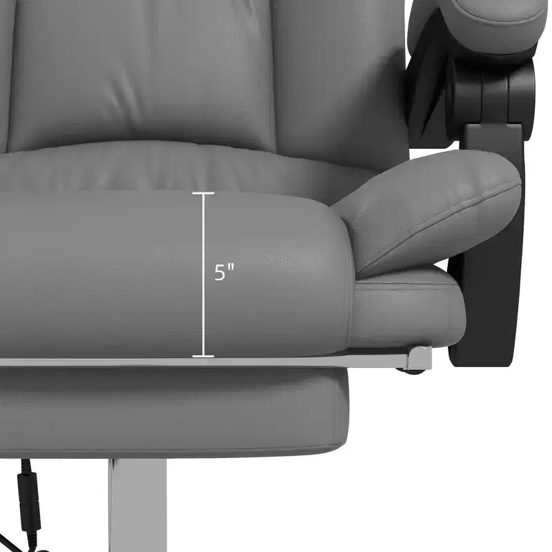 Fauteuil de bureau massant par vibrations en cuir PU, chaise d'ordinateur confortable