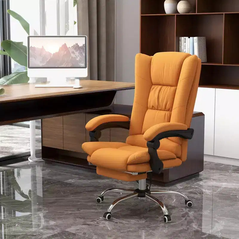 Fauteuil de bureau massant par vibrations en cuir PU, chaise d'ordinateur confortable