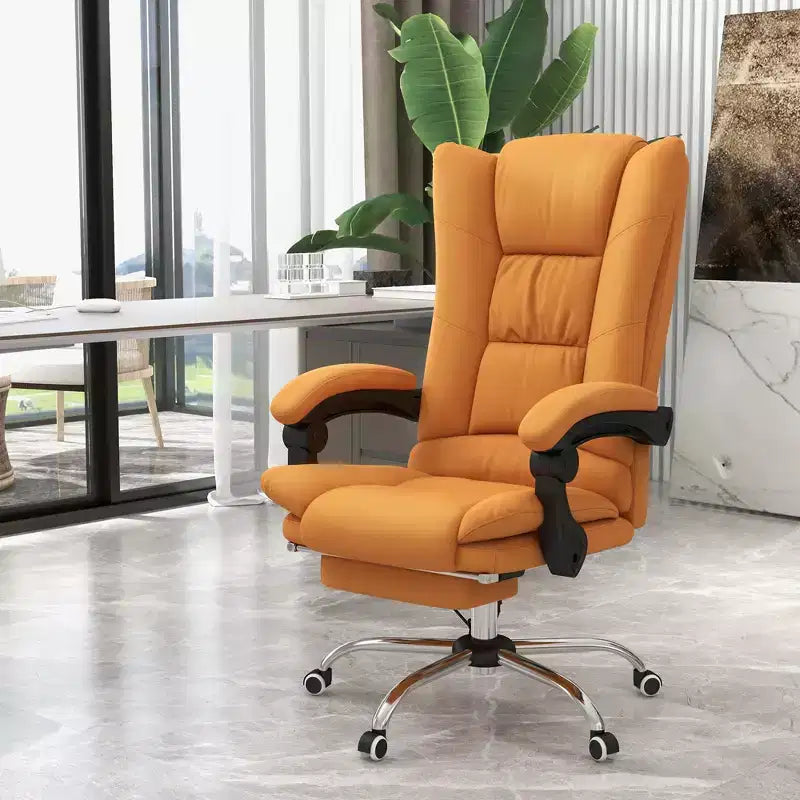 Fauteuil de bureau massant par vibrations en cuir PU, chaise d'ordinateur confortable