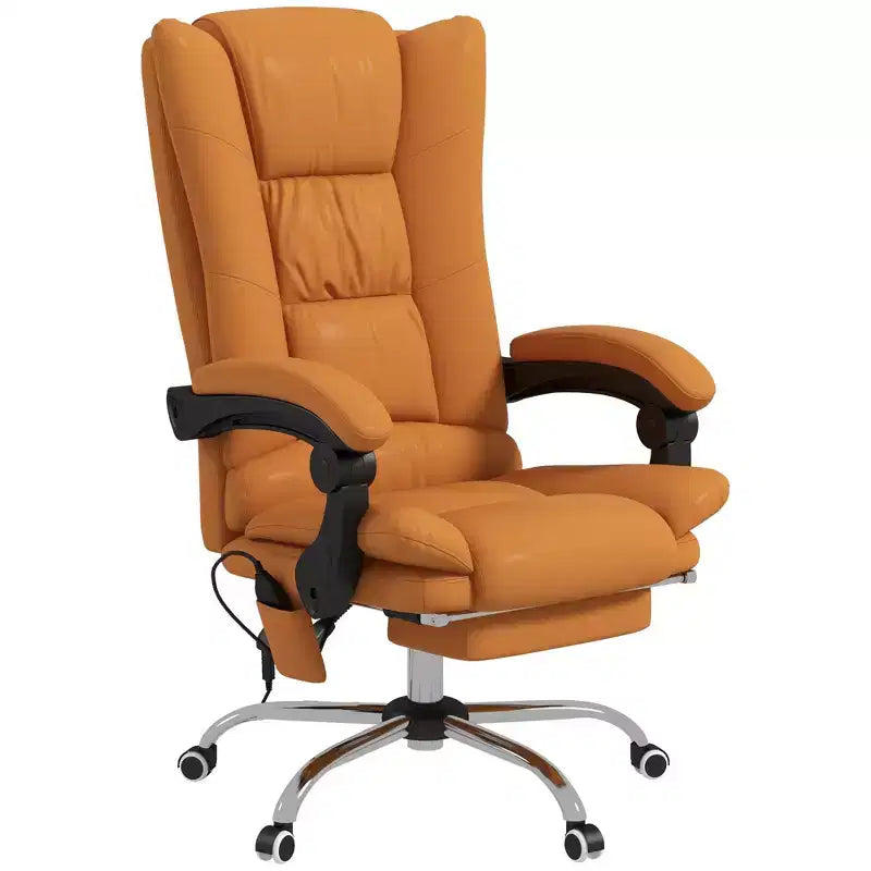 Fauteuil de bureau massant par vibrations en cuir PU, chaise d'ordinateur confortable