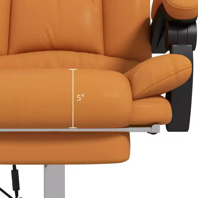 Fauteuil de bureau massant par vibrations en cuir PU, chaise d'ordinateur confortable