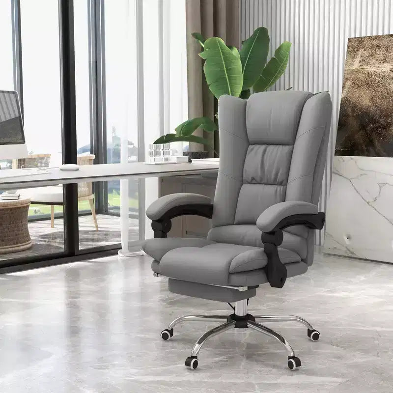 Fauteuil de bureau massant par vibrations en cuir PU, chaise d'ordinateur confortable