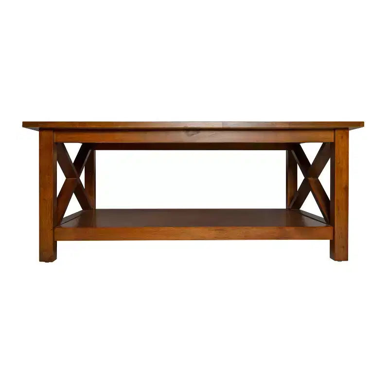 Table basse en bois massif style ferme