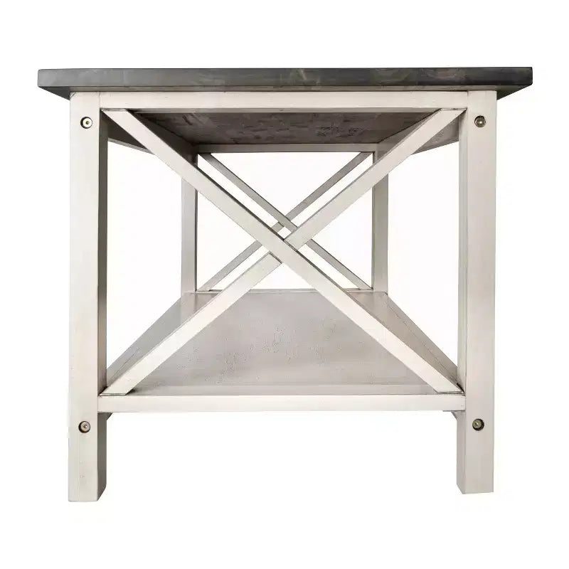 Table basse en bois massif style ferme