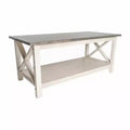 Table basse en bois massif style ferme