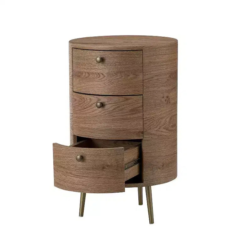 Table d'appoint avec 3 tiroirs et rangement Tall Drum