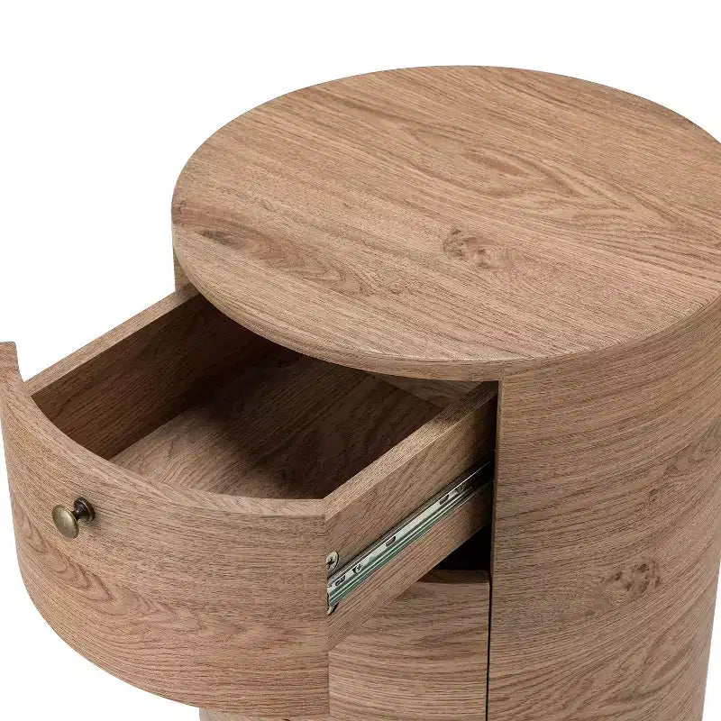 Table d'appoint avec 3 tiroirs et rangement Tall Drum