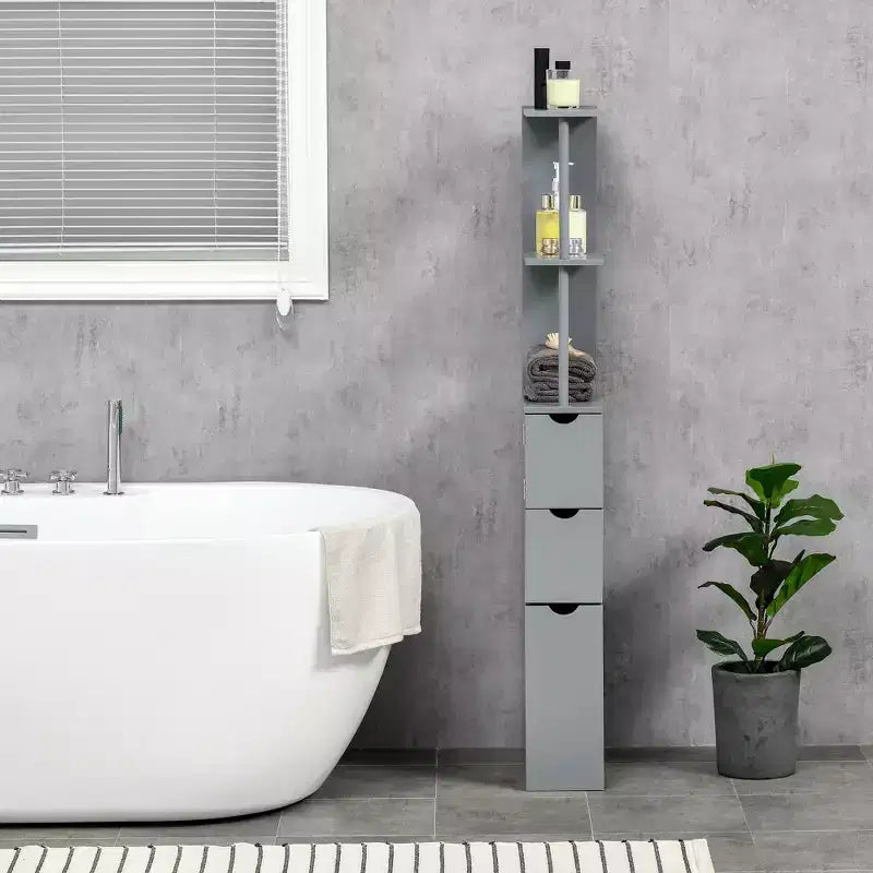 Meuble de rangement haut de salle de bain, colonne de rangement autoportante