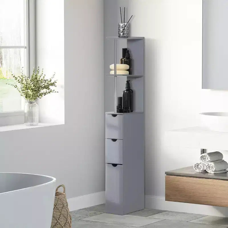 Meuble de rangement haut de salle de bain, colonne de rangement autoportante