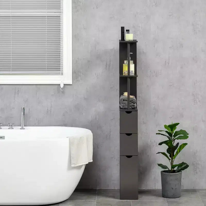 Meuble de rangement haut de salle de bain, colonne de rangement autoportante
