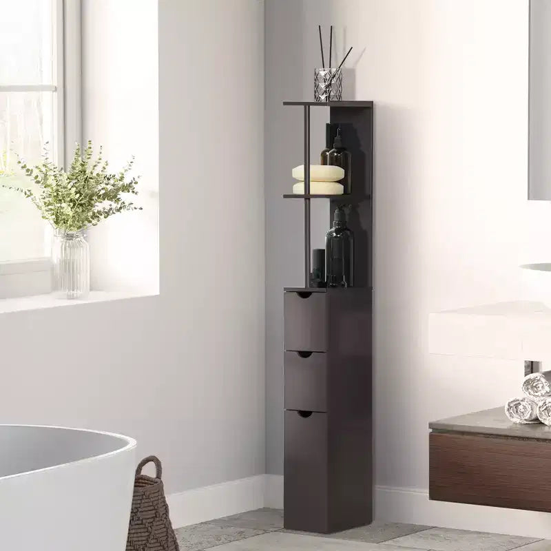Meuble de rangement haut de salle de bain, colonne de rangement autoportante