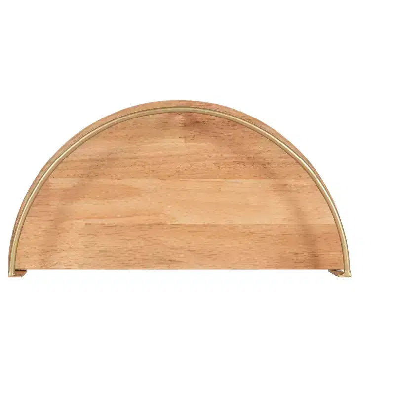Étagère murale flottante en bois demi-cercle