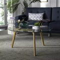 Table basse ronde en verre