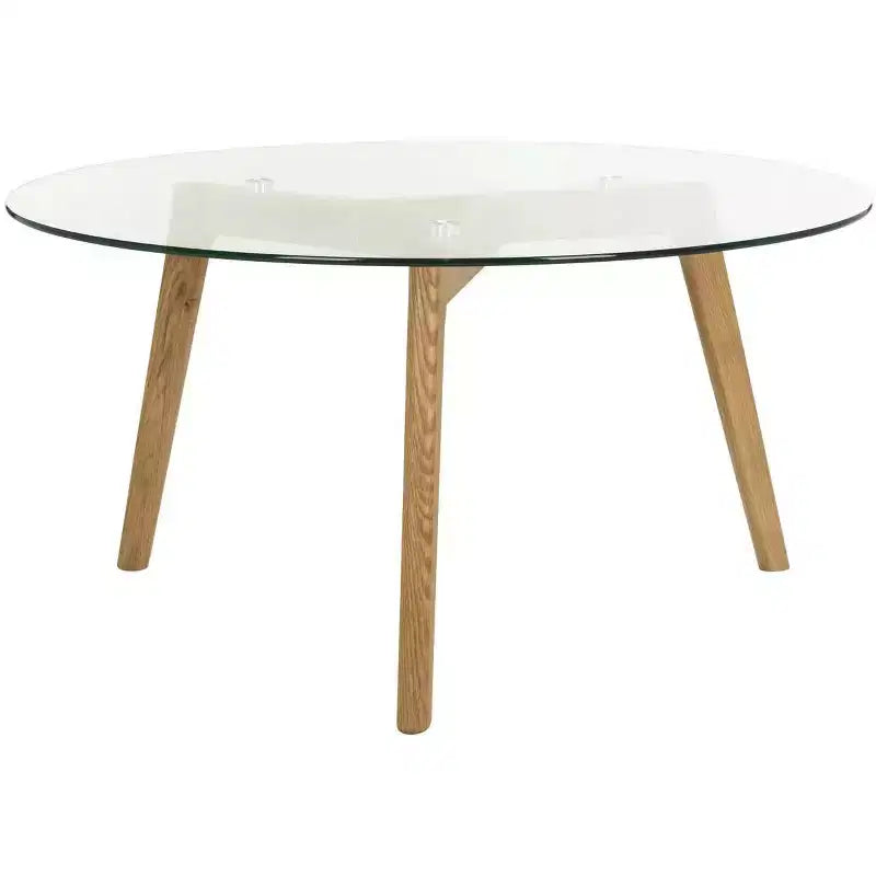 Table basse ronde en verre