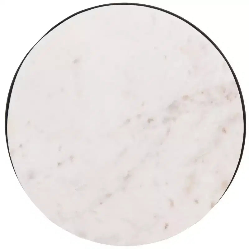Table d'appoint ronde blanc/noir