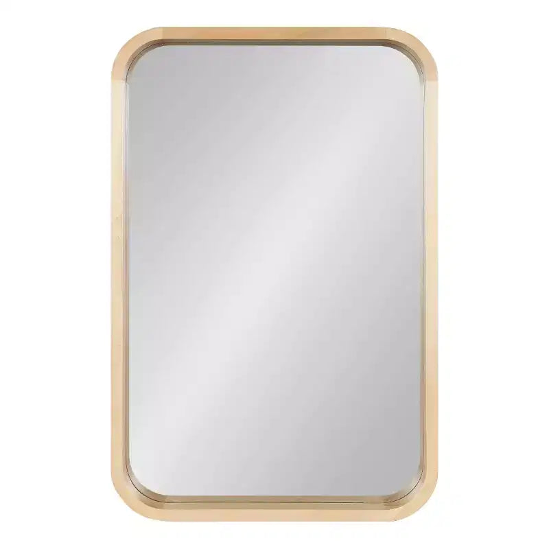 Miroir rectangle à rayon encadré de bois