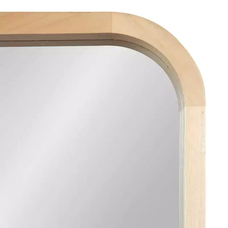 Miroir rectangle à rayon encadré de bois