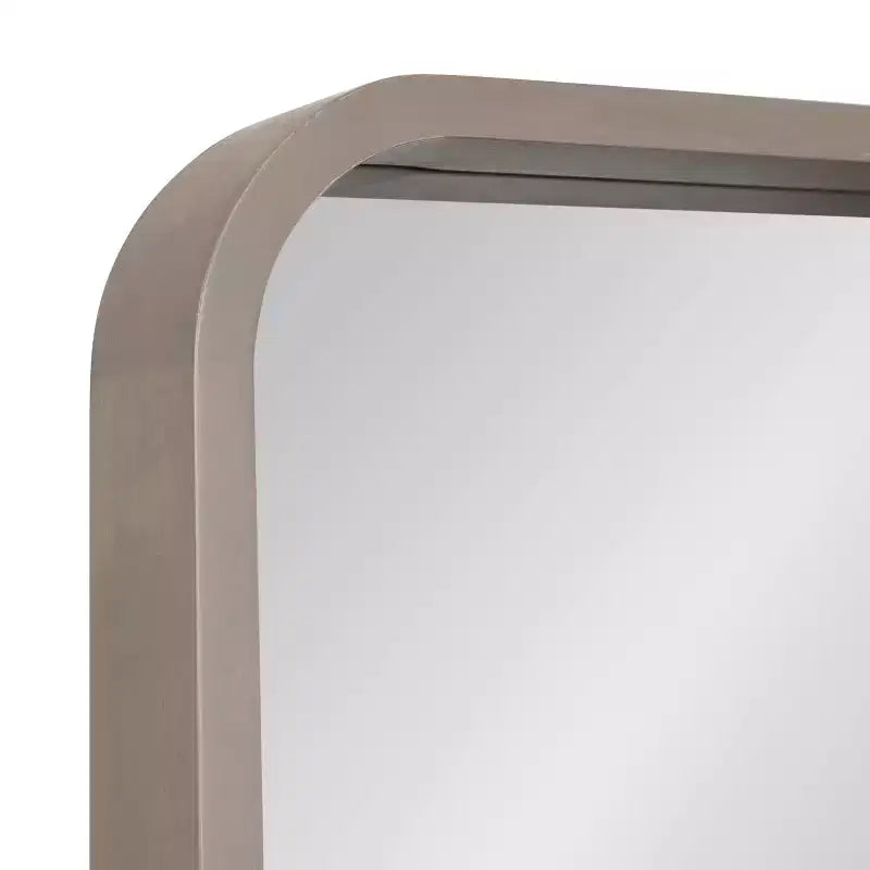 Miroir rectangle à rayon encadré de bois