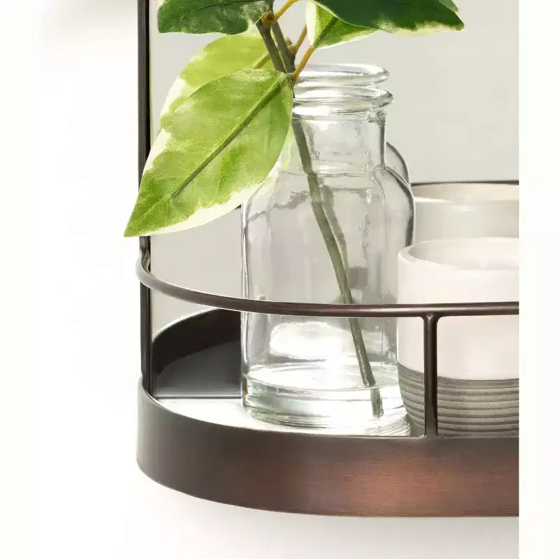 Miroir Arche Encadré avec Étagère