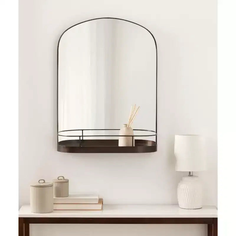 Miroir Arche Encadré avec Étagère