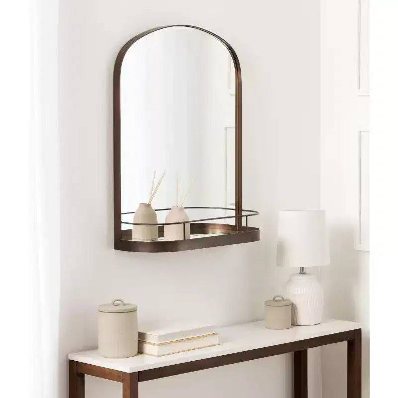 Miroir Arche Encadré avec Étagère